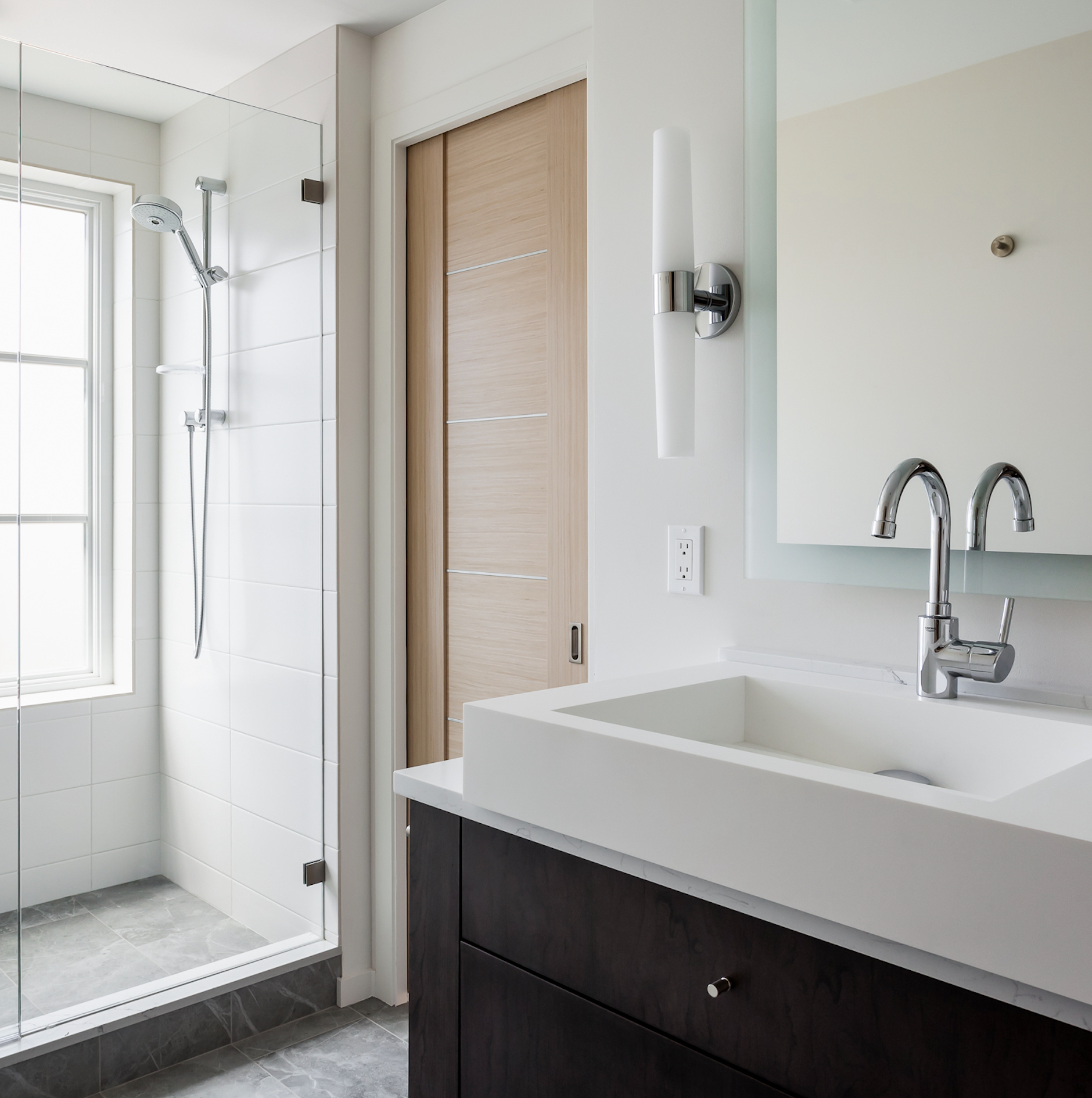 Clean Modern White Seriously Happy Bathroom