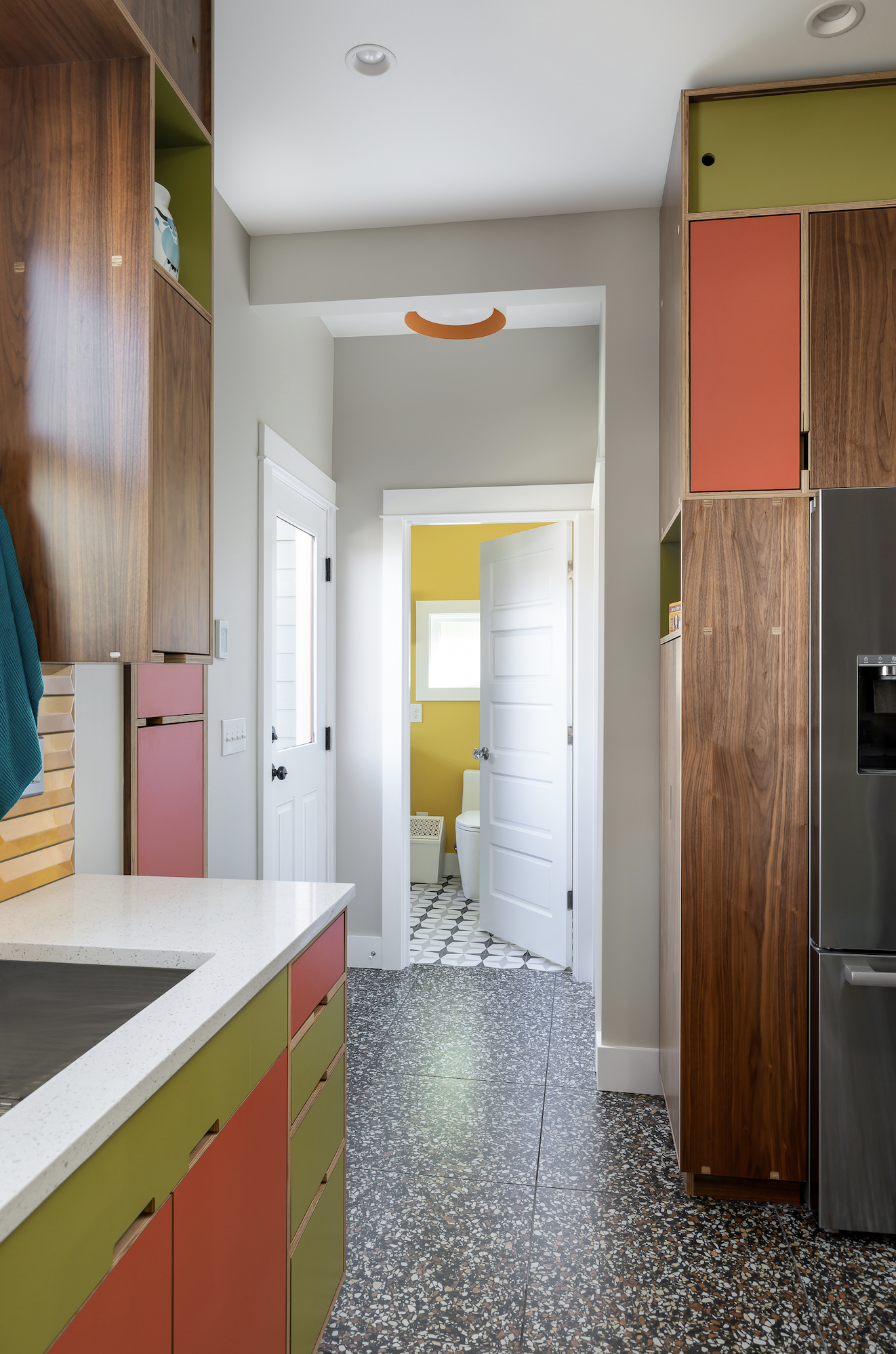 Colorful Midcentury Seriously Happy Kitchen