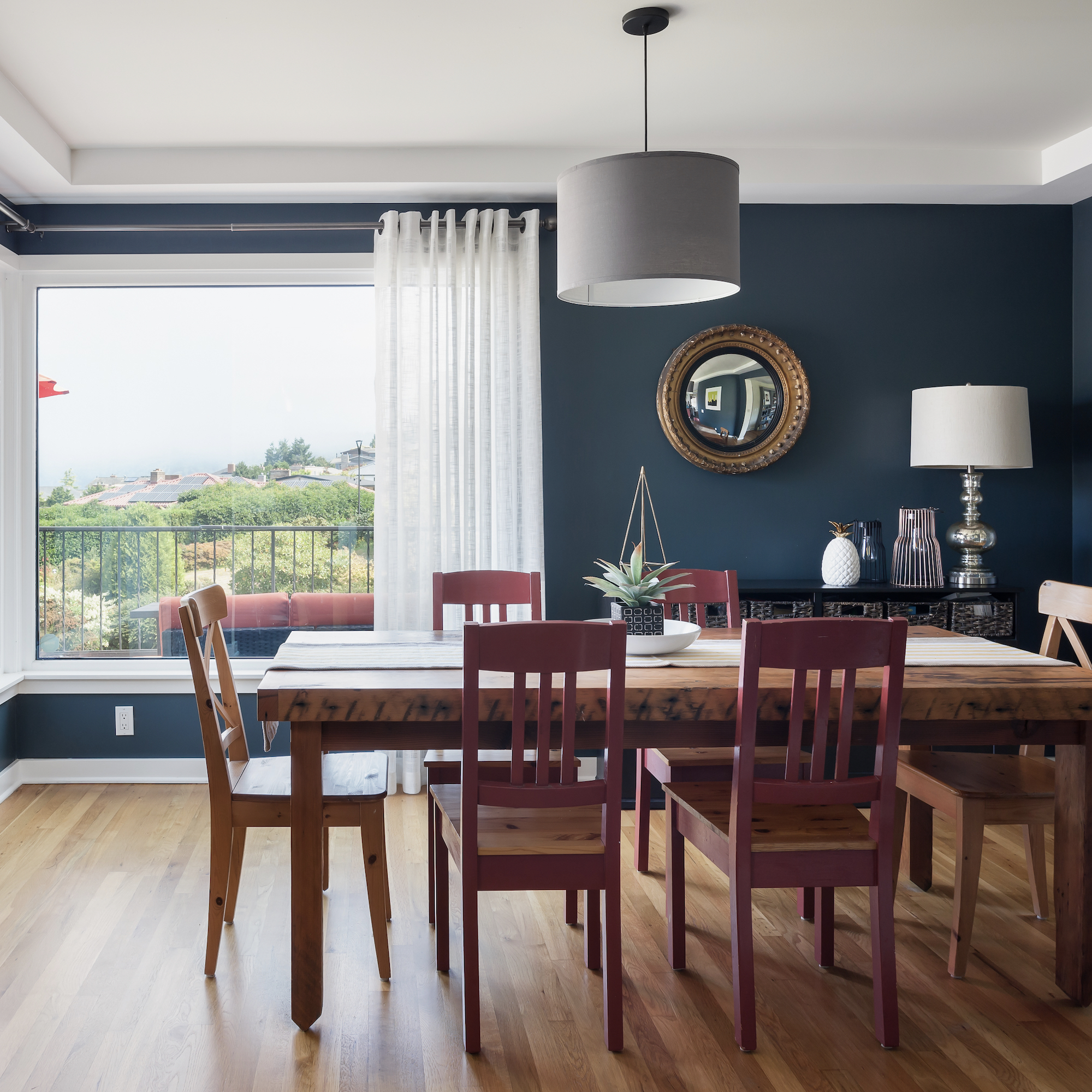 Navy Blue Seriously Happy Dining Room