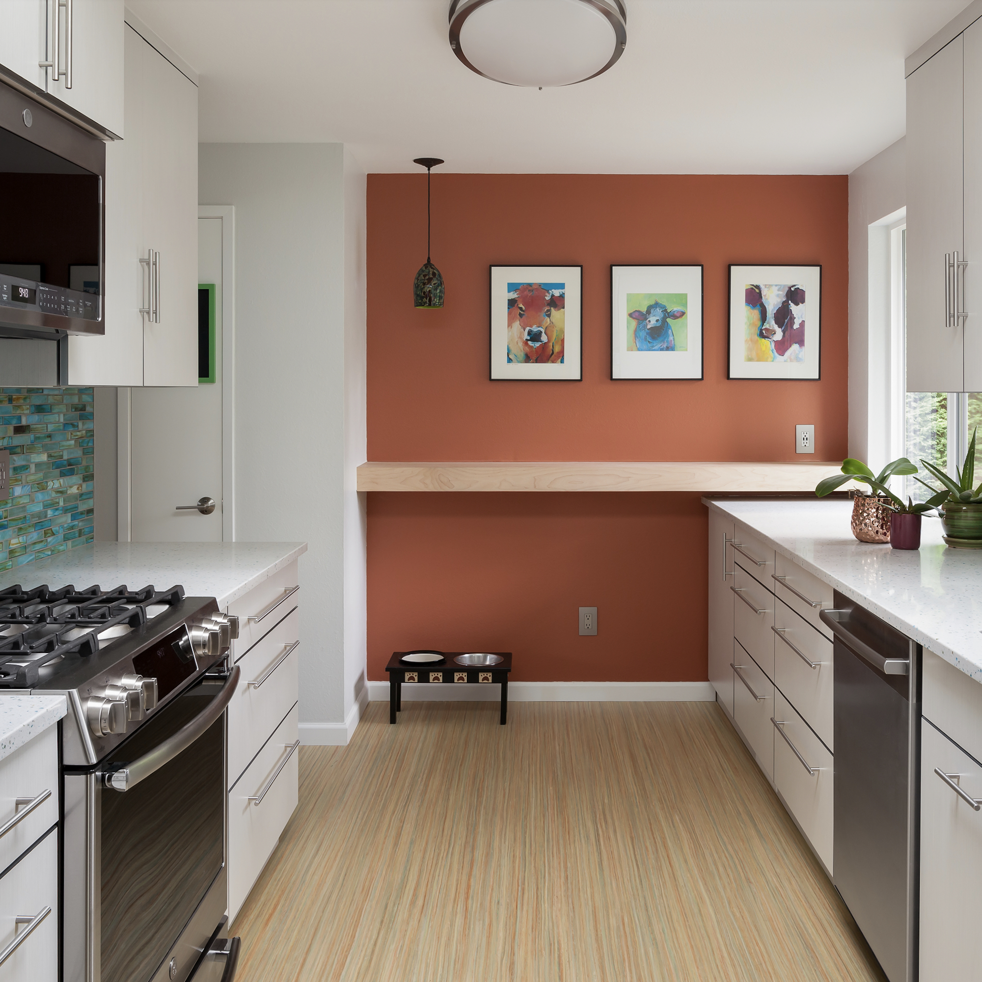 Orange Accent Wall Seriosuly Happy Kitchen Design