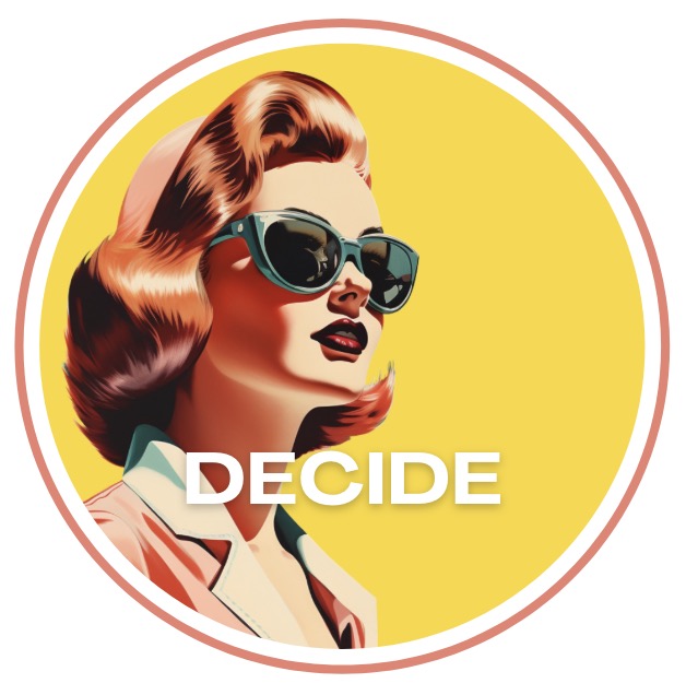 portrait of a vintage red head woman in sunglasses